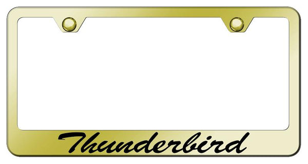 Ford Thunderbird Gold Laser Etched Standard License Frame - LFS.THU.EG