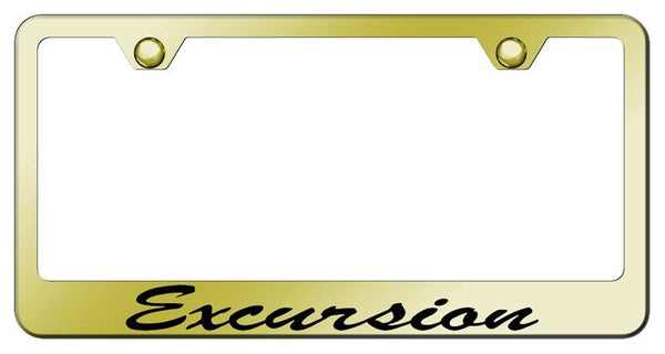 Ford Excursion Gold Laser Etched Standard License Frame - LFS.XCU.EG