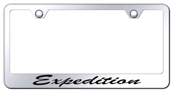 Ford Expedition Chrome Laser Etched Standard License Frame - LFS.XPD.EC