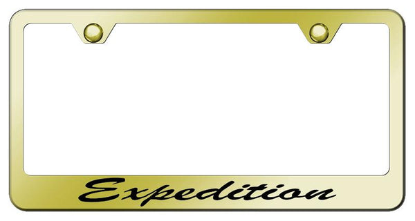 Ford Expedition Gold Laser Etched Standard License Frame - LFS.XPD.EG