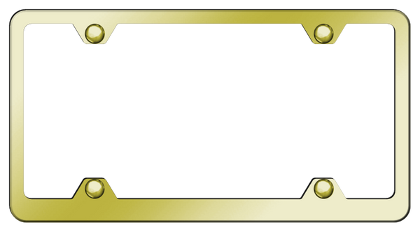 Blank Steel Wide Body Frame - Gold License Plate Frame - LFW.464.G