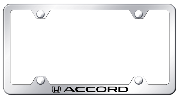 Honda Accord Steel Wide Body Frame - Laser Etched Mirrored License Plate Frame - LFW.ACC.EC