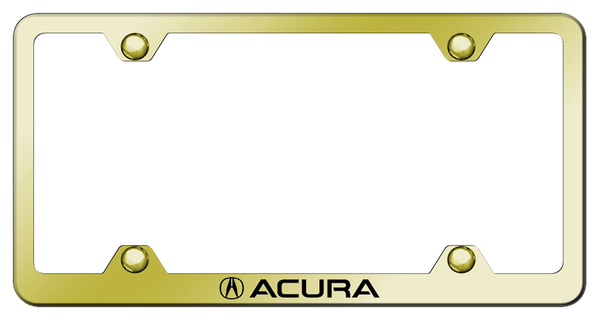 Acura Acura Steel Wide Body Frame - Laser Etched Gold License Plate Frame - LFW.ACU.EG