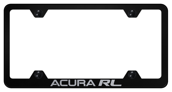 Acura Acura RL Steel Wide Body Frame - Laser Etched Black License Plate Frame - LFW.ARL.EB