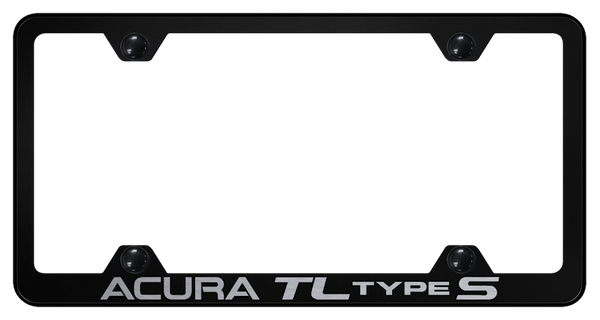 Acura Acura TL Type S Steel Wide Body Frame - Laser Etched Black License Plate Frame - LFW.ATLS.EB