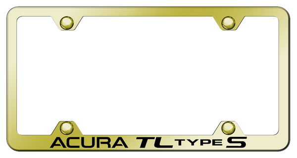 Acura Acura TL Type S Steel Wide Body Frame - Laser Etched Gold License Plate Frame - LFW.ATLS.EG