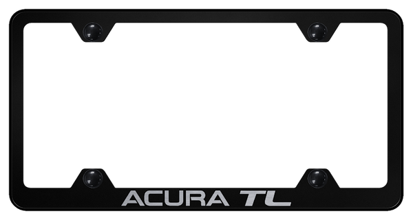 Acura Acura TL Steel Wide Body Frame - Laser Etched Black License Plate Frame - LFW.ATL.EB