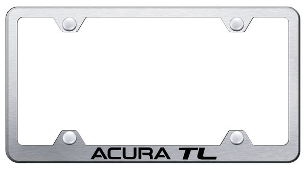 Acura Acura TL Steel Wide Body Frame - Laser Etched Brushed License Plate Frame - LFW.ATL.ES