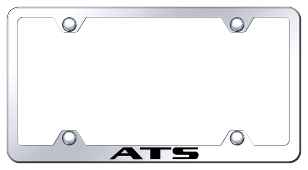 Cadillac ATS Steel Wide Body Frame - Laser Etched Mirrored License Plate Frame - LFW.ATSC.EC