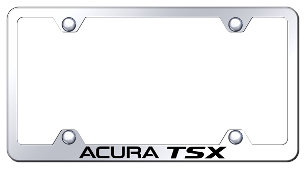 Acura Acura TSX Steel Wide Body Frame - Laser Etched Mirrored License Plate Frame - LFW.ATS.EC