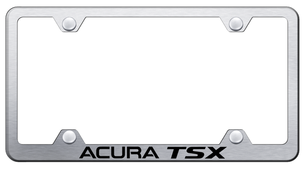 Acura Acura TSX Steel Wide Body Frame - Laser Etched Brushed License Plate Frame - LFW.ATS.ES