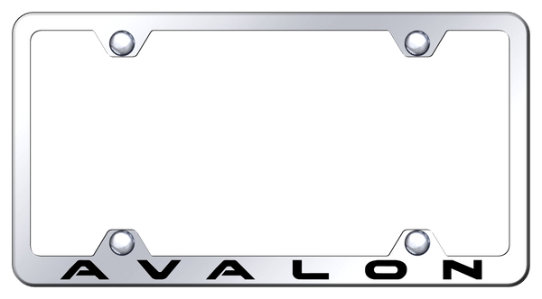 Toyota Avalon Steel Wide Body Frame - Laser Etched Mirrored License Plate Frame - LFW.AVA.EC