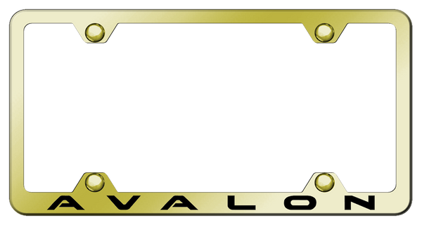 Toyota Avalon Steel Wide Body Frame - Laser Etched Gold License Plate Frame - LFW.AVA.EG