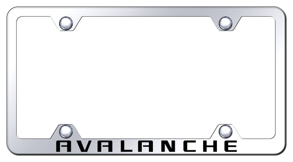 Chevrolet Avalanche Steel Wide Body Frame - Laser Etched Mirrored License Plate Frame - LFW.AVL.EC