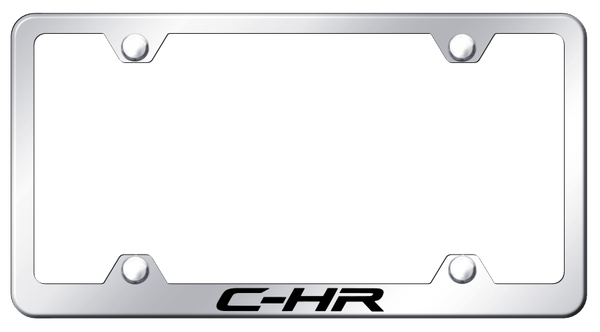 Toyota C-HR Steel Wide Body Frame - Laser Etched Mirrored License Plate Frame - LFW.C-HR.EC