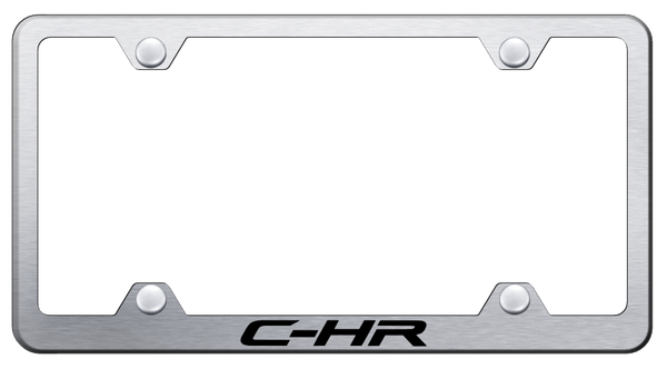 Toyota C-HR Steel Wide Body Frame - Laser Etched Brushed License Plate Frame - LFW.C-HR.ES