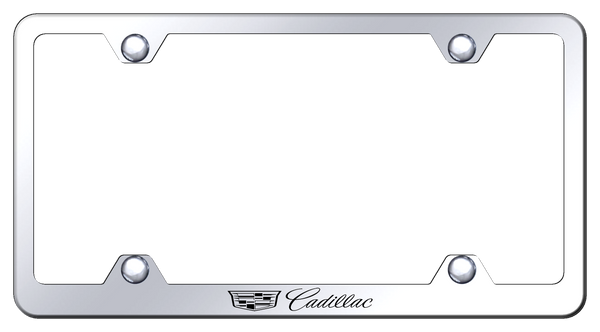 Cadillac Cadillac 2014 Steel Wide Body Frame - Laser Etched Mirrored License Plate Frame - LFW.CAD3.EC