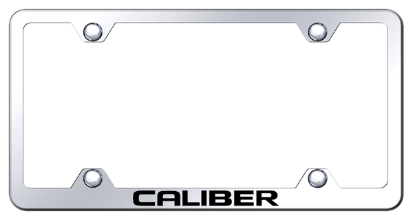 Dodge Caliber Steel Wide Body Frame - Laser Etched Mirrored License Plate Frame - LFW.CAL.EC