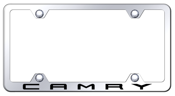 Toyota Camry Steel Wide Body Frame - Laser Etched Mirrored License Plate Frame - LFW.CAM.EC