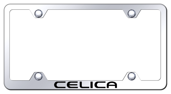 Toyota Celica Steel Wide Body Frame - Laser Etched Mirrored License Plate Frame - LFW.CEL.EC