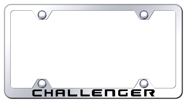 Dodge Challenger Steel Wide Body Frame - Laser Etched Mirrored License Plate Frame - LFW.CHA.EC