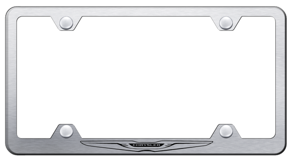 Chrysler Chrysler (Logo Only) Steel Wide Body Frame - Etched Brushed License Plate Frame - LFW.CHRL.ES