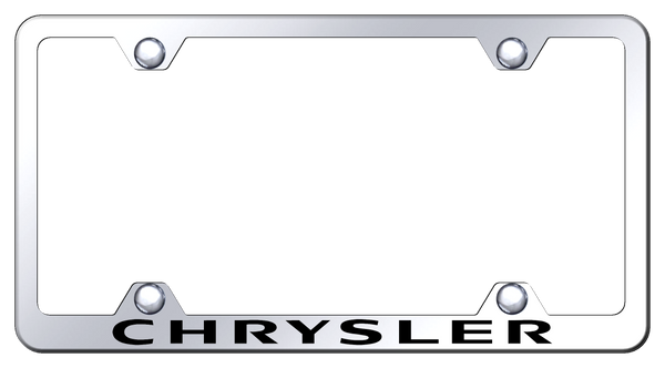 Chrysler Chrysler Steel Wide Body Frame - Laser Etched Mirrored License Plate Frame - LFW.CHR.EC