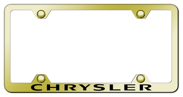 Chrysler Chrysler Steel Wide Body Frame - Laser Etched Gold License Plate Frame - LFW.CHR.EG