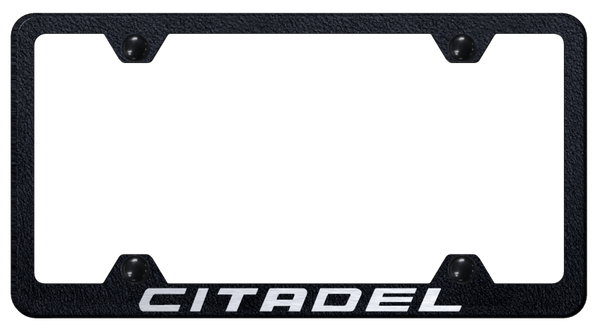 Dodge Citadel Steel Wide Body Frame - Laser Etched Rugged Black License Plate Frame - LFW.CITA.ERB