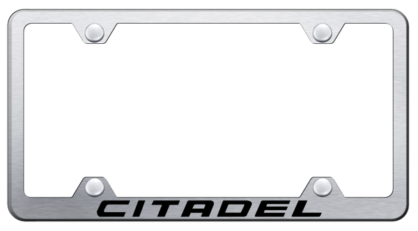 Dodge Citadel Steel Wide Body Frame - Laser Etched Brushed License Plate Frame - LFW.CITA.ES