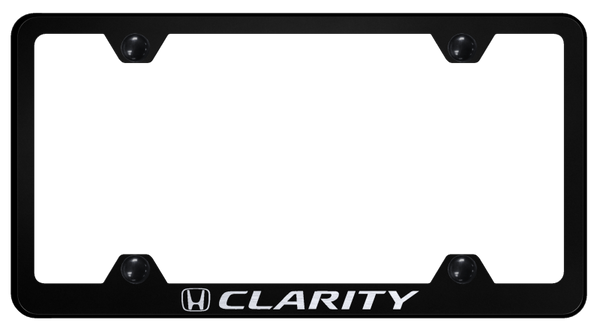 Honda Clarity Steel Wide Body Frame - Laser Etched Black License Plate Frame - LFW.CLAR.EB