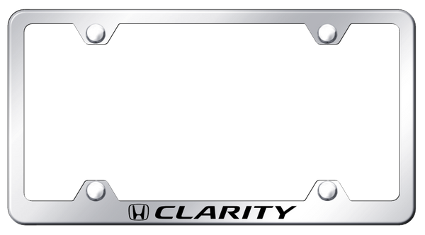 Honda Clarity Steel Wide Body Frame - Laser Etched Mirrored License Plate Frame - LFW.CLAR.EC