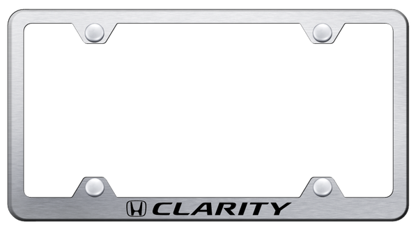 Honda Clarity Steel Wide Body Frame - Laser Etched Brushed License Plate Frame - LFW.CLAR.ES