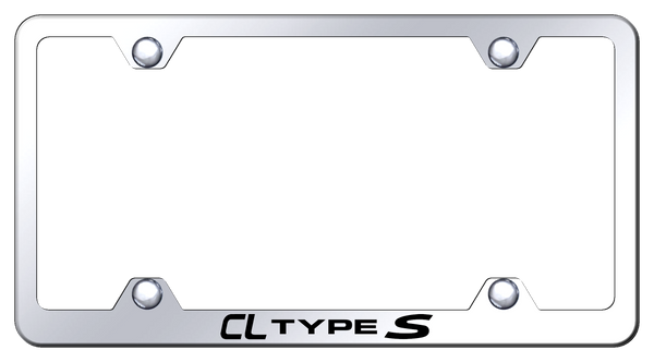 Acura CL Type S Steel Wide Body Frame - Laser Etched Mirrored License Plate Frame - LFW.CLS.EC