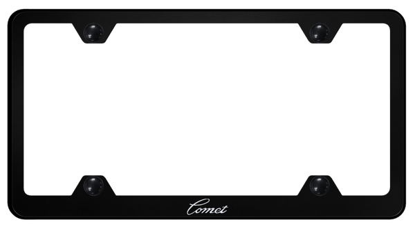 Ford Comet Steel Wide Body Frame - Laser Etched Black License Plate Frame - LFW.CMT.EB