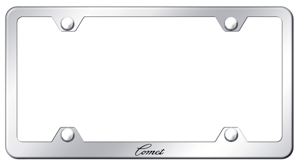 Ford Comet Steel Wide Body Frame - Laser Etched Mirrored License Plate Frame - LFW.CMT.EC