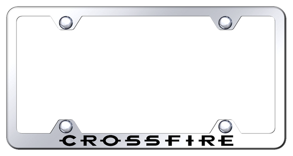 Chrysler Crossfire Steel Wide Body Frame - Laser Etched Mirrored License Plate Frame - LFW.CRO.EC