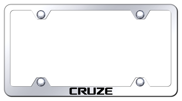 Chevrolet Cruze Steel Wide Body Frame - Laser Etched Mirrored License Plate Frame - LFW.CRU.EC