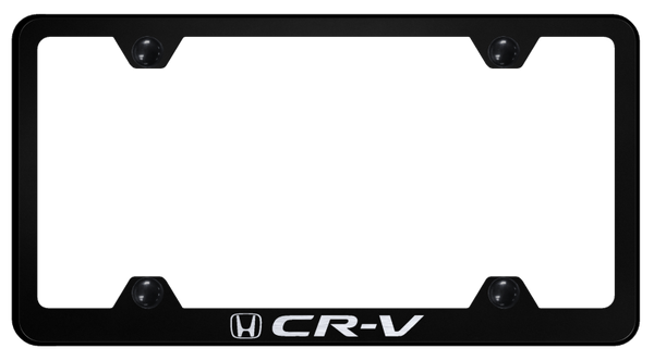 Honda CR-V Steel Wide Body Frame - Laser Etched Black License Plate Frame - LFW.CRV.EB