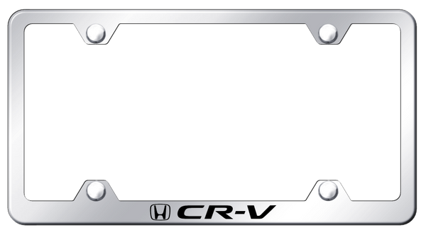 Honda CR-V Steel Wide Body Frame - Laser Etched Mirrored License Plate Frame - LFW.CRV.EC