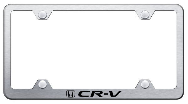 Honda CR-V Steel Wide Body Frame - Laser Etched Brushed License Plate Frame - LFW.CRV.ES