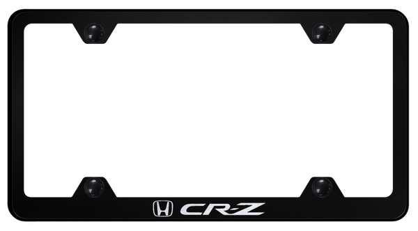 Honda CR-Z Steel Wide Body Frame - Laser Etched Black License Plate Frame - LFW.CRZ.EB