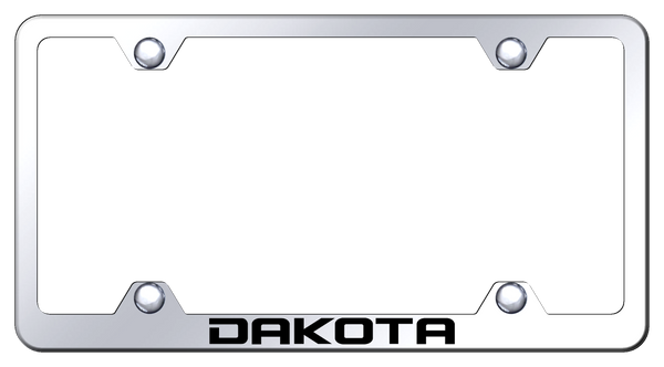 Dodge Dakota Steel Wide Body Frame - Laser Etched Mirrored License Plate Frame - LFW.DAK.EC