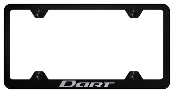 Dodge Dart Steel Wide Body Frame - Laser Etched Black License Plate Frame - LFW.DART.EB