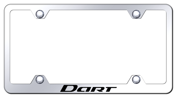 Dodge Dart Steel Wide Body Frame - Laser Etched Mirrored License Plate Frame - LFW.DART.EC