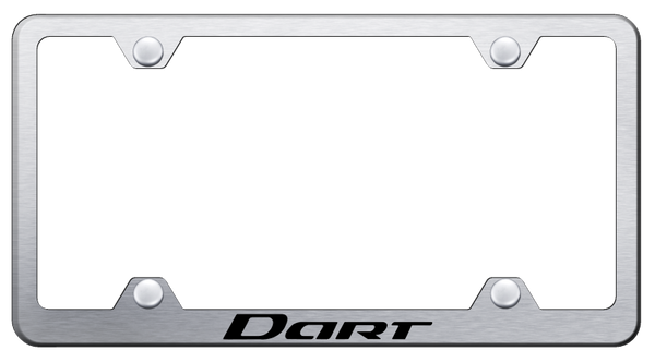 Dodge Dart Steel Wide Body Frame - Laser Etched Brushed License Plate Frame - LFW.DART.ES