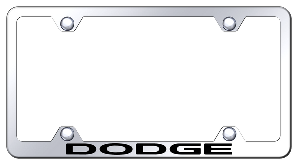 Dodge Dodge Steel Wide Body Frame - Laser Etched Mirrored License Plate Frame - LFW.DOD.EC