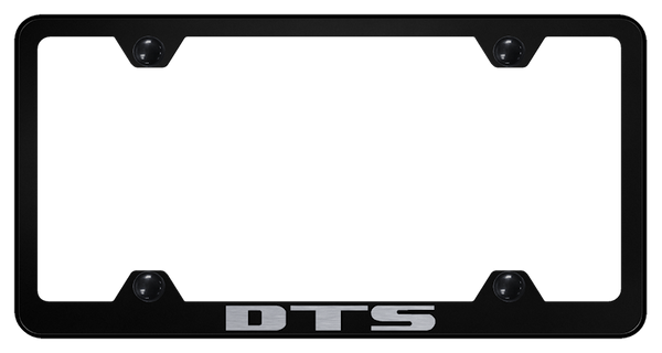 Cadillac DTS Steel Wide Body Frame - Laser Etched Black License Plate Frame - LFW.DTS.EB