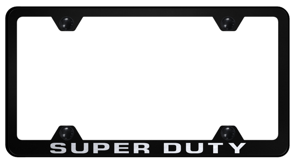 Ford Super Duty Steel Wide Body Frame - Laser Etched Black License Plate Frame - LFW.DTY.EB