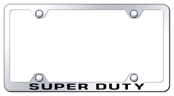 Ford Super Duty Steel Wide Body Frame - Laser Etched Mirrored License Plate Frame - LFW.DTY.EC